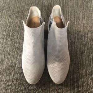 Gray ankle booties